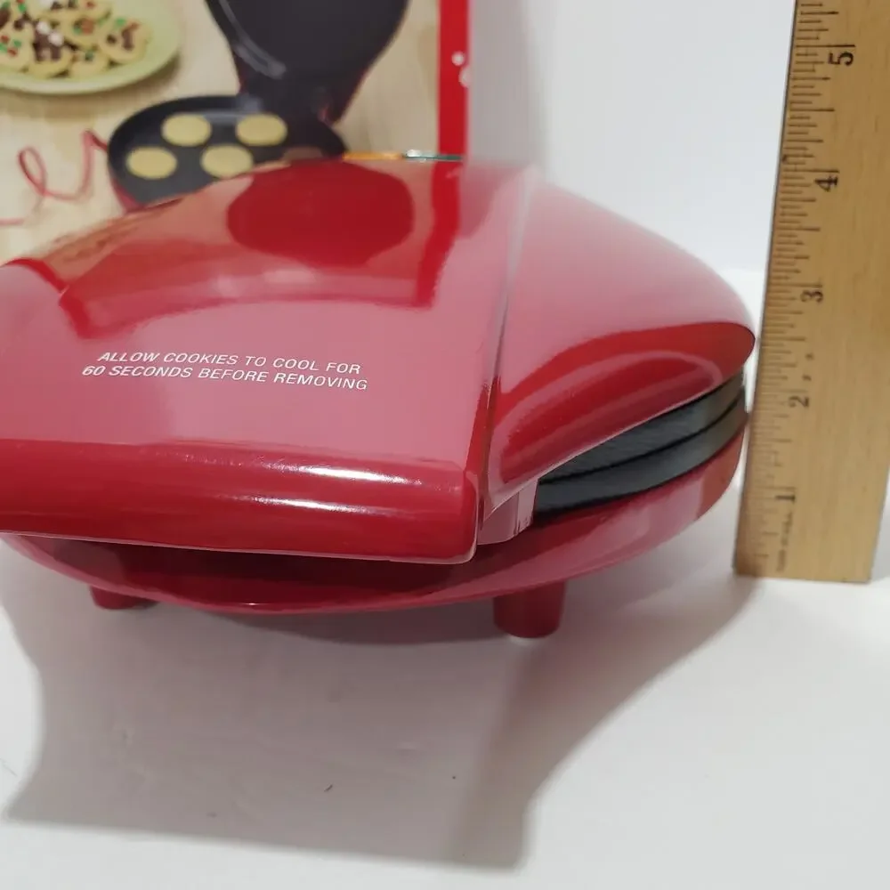 Holiday Time Cookie Maker Electric Red & Black Open Box NEW